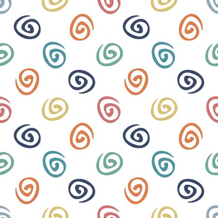 Swirl seamless geometric pattern. Seamless abstract spiral geometrical background. Infinity geometric pattern. Vector illustration.のイラスト素材