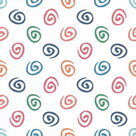 Swirl seamless geometric pattern. Seamless abstract spiral geometrical background. Infinity geometric pattern. Vector illustration.のイラスト素材