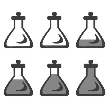 Test-tube set isolated on white background. Vector illustration.のイラスト素材