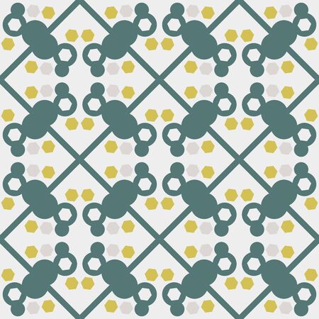 Abstract geometric seamless pattern with different shapes. Mosaic, tile background, wrapping paper....