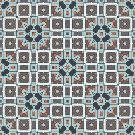 Abstract geometric seamless pattern.  Ornamental geometrical background. Mosaic, tail. Wrapping paper. Vector illustration.のイラスト素材
