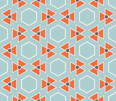 Abstract geometric seamless pattern.  Ornamental geometrical background. Mosaic, tail. Wrapping...