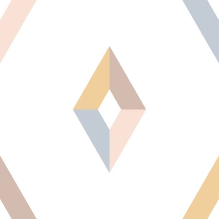 Abstract rhombus geometric seamless pattern. Tile background with geometrical shapes. Wrapping paper. Vector illustration.のイラスト素材