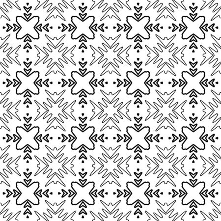 Abstract thin line seamless pattern. Linear ornamental geometric background. Wrapping paper. Vector illustration.のイラスト素材
