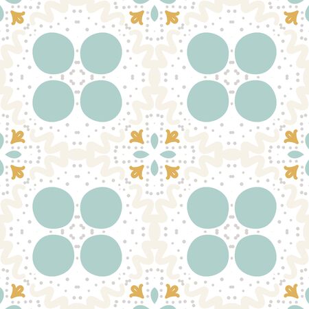 Abstract geometric seamless pattern. Tile background. Infinity wrapping paper with different shapes. Creative texture. Vector illustration.のイラスト素材