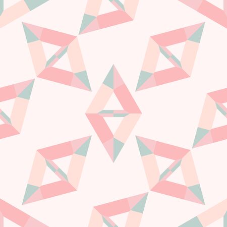 Abstract geometric seamless pattern with rhombuses. Tile background. Infinity wrapping paper with different shapes. Creative texture. Vector illustration.のイラスト素材