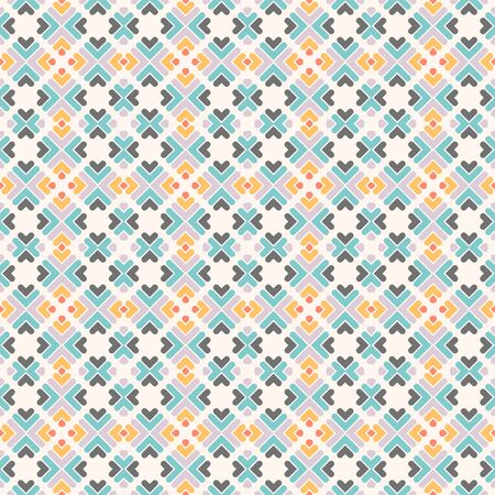 Colorful abstract rhombus seamless pattern. Tile ornamental geometric background. Wrapping paper....