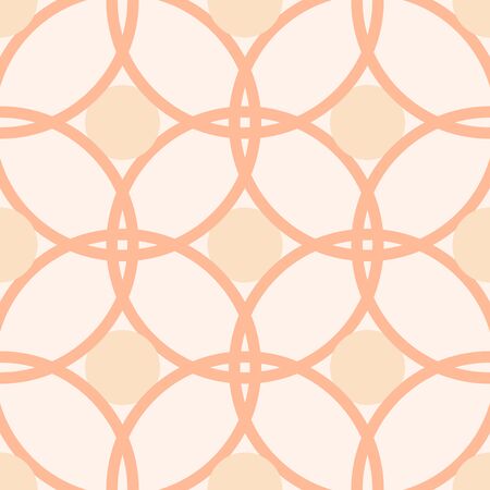 Colorful abstract round geo seamless pattern. Thin line circle geometric background. Vector illustration.のイラスト素材