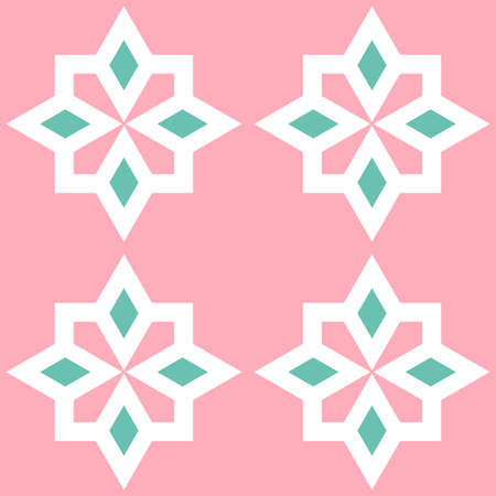 Abstract cartoon geometric seamless pattern with geo shapes. Geometry background. Infinity wrapping paper. Vector illustration.のイラスト素材