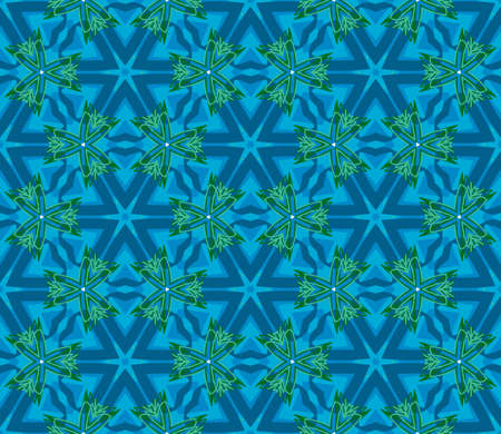 Abstract geo seamless pattern. Ornamental geometric background with different shapes. Wrapping paper. Vector illustration.のイラスト素材