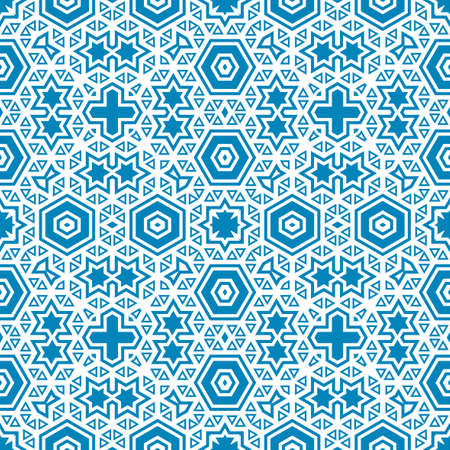 Abstract fantasy thin line hexagon, triangle geometric seamless pattern. Creative mosaic, tile...
