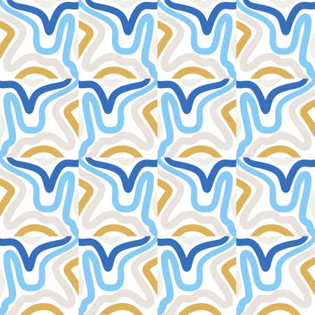 Abstract geometric seamless pattern. Tile background. Infinity wrapping paper with different shapes. Creative texture.のイラスト素材