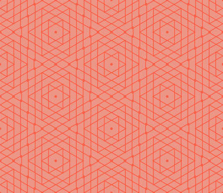 Abstract fantasy striped hexagon geometric seamless pattern. Creative mosaic, tile background.