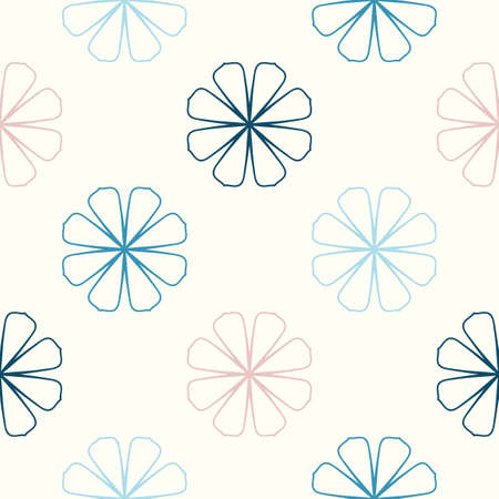 Abstract seamless pattern with mandala flower. Mosaic, tile, polka dot. Floral background.のイラスト素材