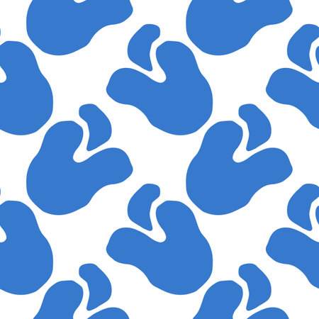 Colorful abstract seamless pattern with uneven round stains, spots, geometrical shapes, splashes background.のイラスト素材