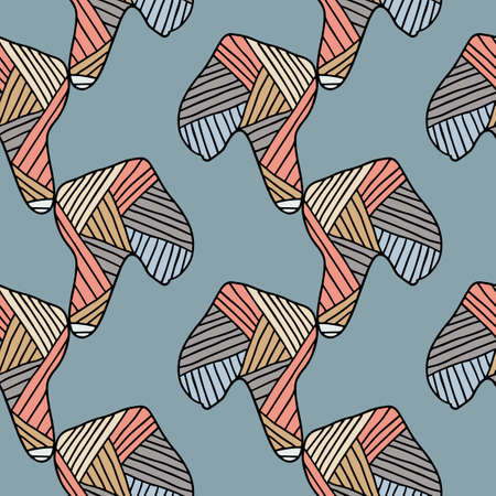 Colorful abstract seamless pattern with uneven striped round stains, spots, geometrical shapes, splashes background.のイラスト素材