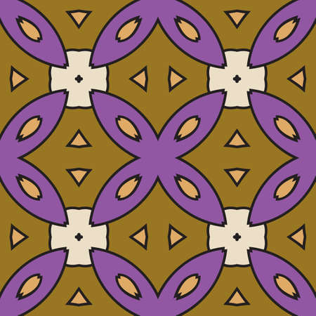 Abstract creative fantasy hexagon geometric seamless pattern. Creative mosaic, tile background.
