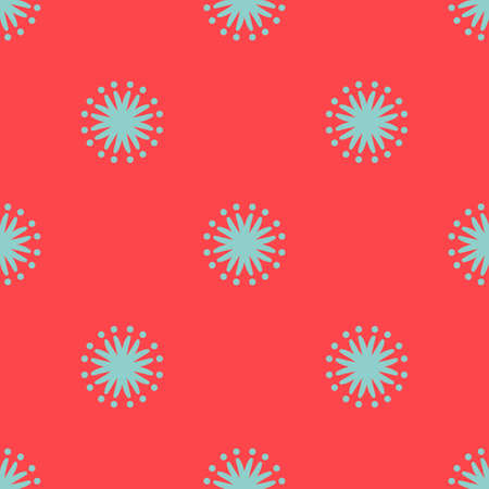 Abstract seamless pattern with mandala flower. Mosaic, tile, polka dot. Floral background.のイラスト素材