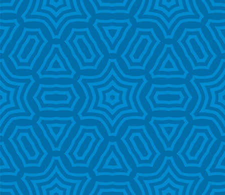 Abstract fantasy striped thin line round geometric seamless pattern. Creative mosaic, tile background.のイラスト素材