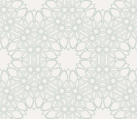 Abstract colorful doodle flower seamless pattern. Floral geometric background. Mosaic, tile of thin line ornament.のイラスト素材