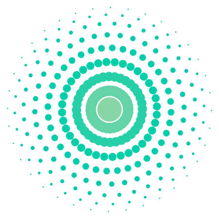 Screen printing pattern. Radiant frame. Abstract vortex. Circular pattern. Pop art round halftone frame isolated on white. Abstract whirligig, eyeball. Dotted print.のイラスト素材