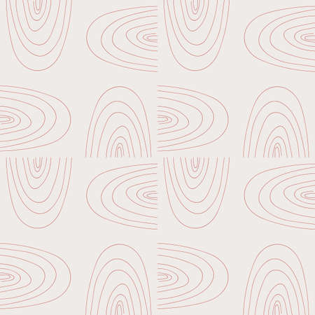 Hand drawn abstract seamless pattern with cute arches tile. Retro backdrop for wrapping paper, textile, fabric, web, card.のイラスト素材
