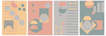 Abstract creative backgrounds, templates, artistic covers design, colorful textures. Trendy...