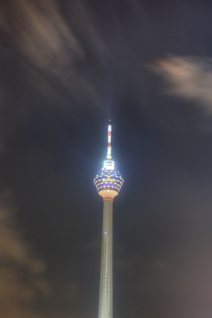 KL Tower night viewのeditorial素材