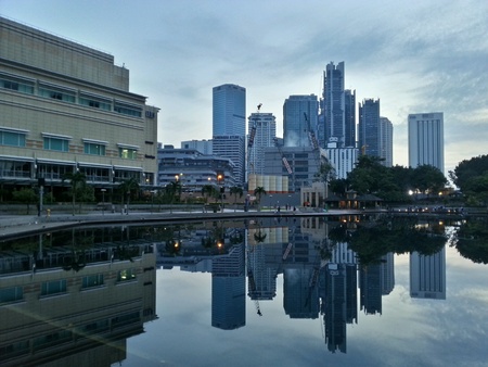 Lake reflection, KLCC, Kuala Lumpur, Malaysia