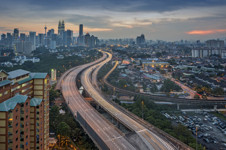 Highway to Kuala Lumpur cityのeditorial素材