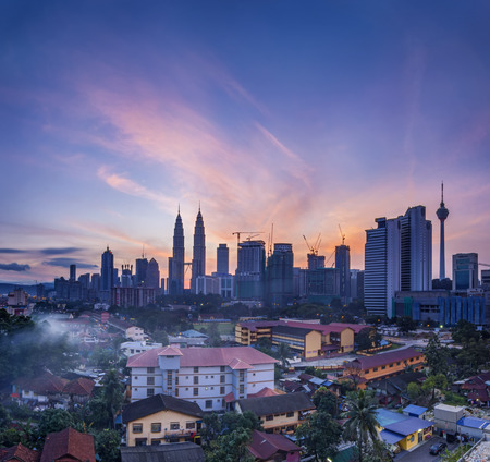 Kuala Lumpur during sunriseのeditorial素材