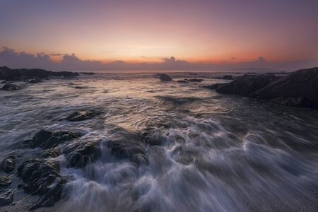 Sunrise at the beachの写真素材