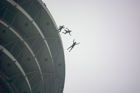 Kuala Lumpur, Malaysia - October 03, 2015: KL Tower International BASE Jump Malaysia 2015
