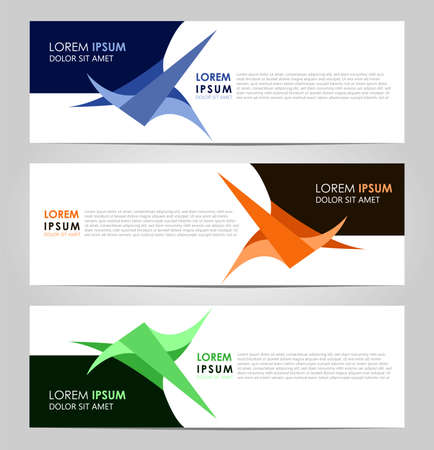 Business Vector abstract set banner design template. Collection of web banner template. Abstract geometric web design banner template. can used for header, footer, layout, letterhed, landing pageのイラスト素材