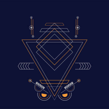 Abstract sacred geometry hand drawn vector illustration ornamentのイラスト素材