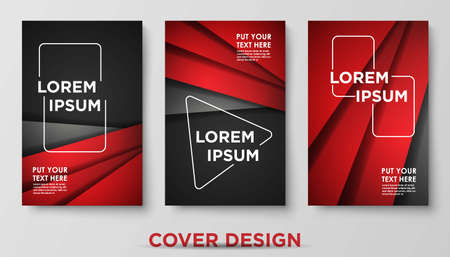 Modern abstract covers set. Cool gradient shapes composition, shapes, geometric elements. Applicable for placards, brochures, posters, covers and banners. Eps10 vectorのイラスト素材