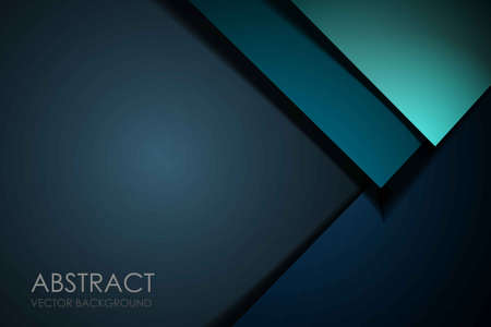 Green turquoise vector background overlap layer on blue dark space for text and background design vector illustrationのイラスト素材