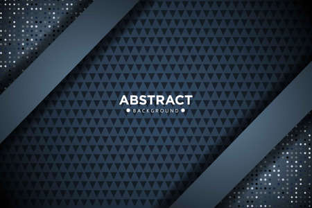 luxurious dark background with glitter and overlap layer. abstract modern background. editable eps 10 vector.のイラスト素材