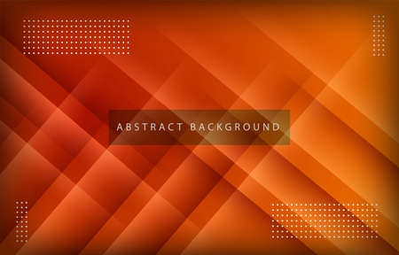 Modern abstract gradient orange background concept with papercut geometric shapes and shadow decoration vector illustrationのイラスト素材