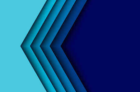 abstract blue arrow papercut overlap dimension layers background. eps10 vector
