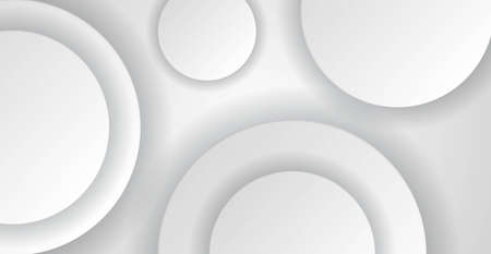 Modern abstract light silver background vector. Elegant 3D circle shape design. eps10 vectorのイラスト素材