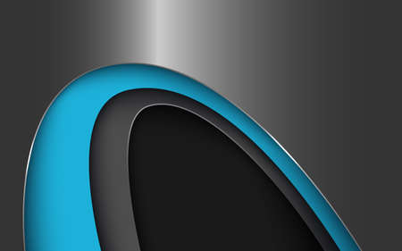 abstract gray blue gradient color with curve combination shape overlap background. eps10  vectorのイラスト素材