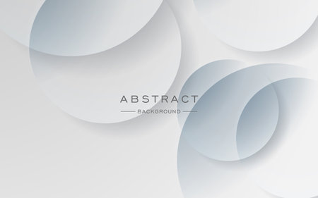 modern dynamic white gray circle shape shadow and light dimension background. eps10 vectorのイラスト素材