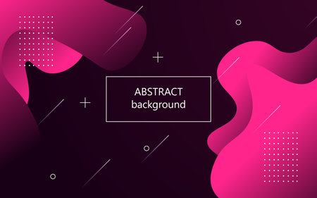 abstract dark purple pink liquid color gradient wavy geometric fluid shape background.のイラスト素材