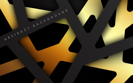 Abstract black gold dimension line background. eps10 vectorのイラスト素材