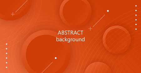 abstract orange gradient color circle with simple pattern wallpaper design background. eps10 vectorのイラスト素材