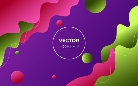 minimal abstract colorful gradient purple liquid color with geometric shape background. vectorのイラスト素材