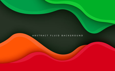 abstract orange, red, green gradient wavy overlap layers with modern texture background. eps10 vectorのイラスト素材