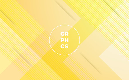 minimal abstract yellow background with square shape and line. colorful rectangle background.のイラスト素材