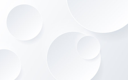 modern dynamic white gray circle shape shadow and light dimension background. eps10 vectorのイラスト素材